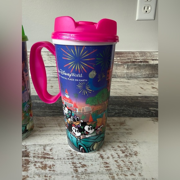 Set of 3 Walt Disney World Resort Reusable Refillable Mugs - Mickey & Friends - Picture 2 of 11